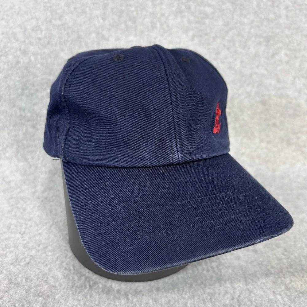 WALT DISNEY WORLD Navy Blue Strap Back Baseball Cap Red Embroidered Mickey Mouse
